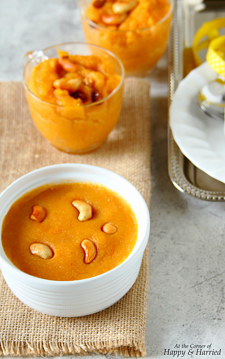 Shakarkandi-Sooji Halwa {Indian Sweet Potato & Semolina Pudding}