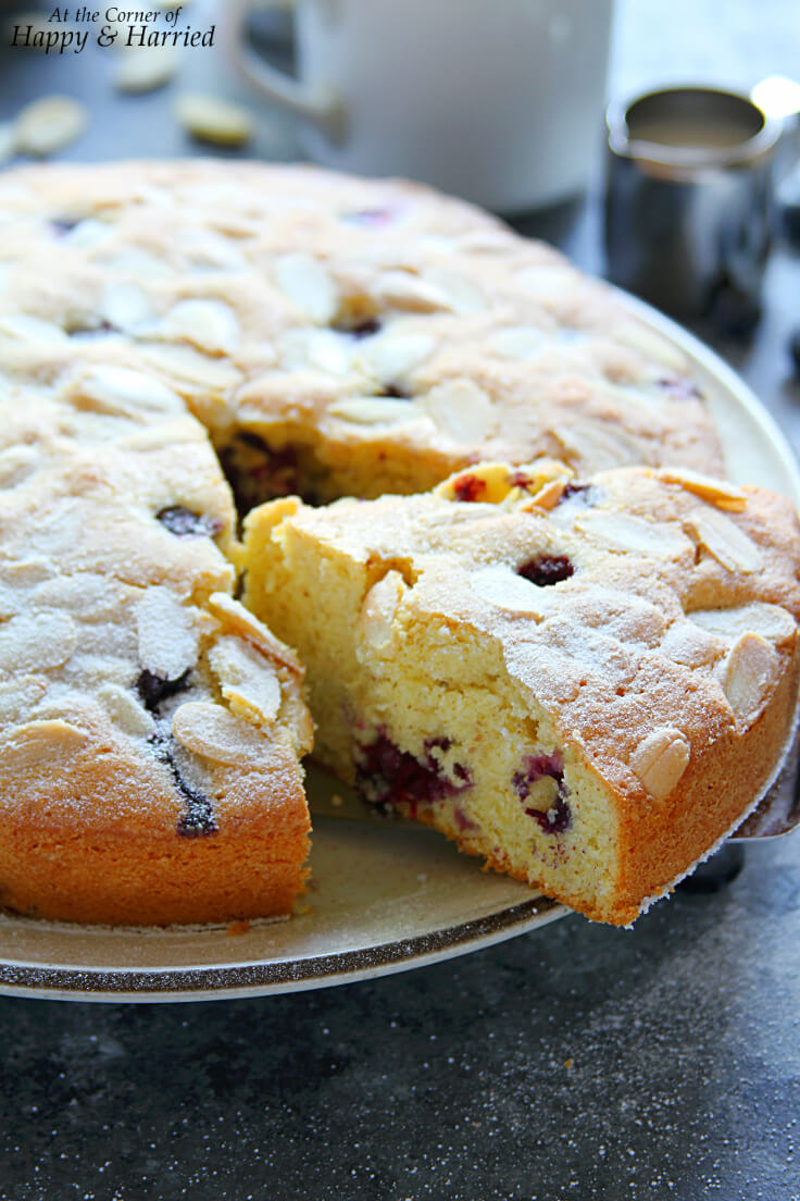 Blueberry Almond Sponge Cake